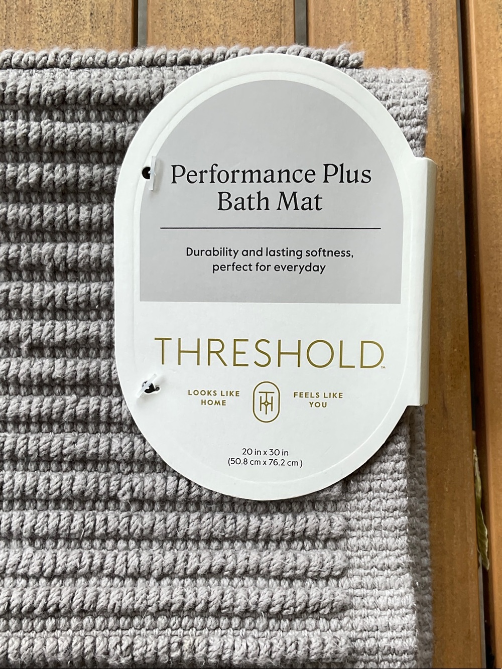 Threshold Performance Plus Bath Mat - 20X30 inch, Light Gray NWT